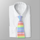 Cravate Rainbow Stripes Pastel Colors (Attaché)