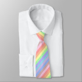 Cravate Rainbow Stripes Pastel Colors (Attaché)