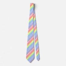 Cravate Rainbow Stripes Pastel Colors