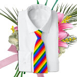 Cravate Rainbow Stripes Tie & Pride Rainbow Flag / LGBT<br><div class="desc">Neck Tie (business): Rainbow Flag & Pride,  LGBT community / gender symbol of lesbian,  gay,  bisexual,  transgender,  queer social movements.</div>