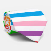 Cravate Rainbow Tie with Secret Message (Roulé)
