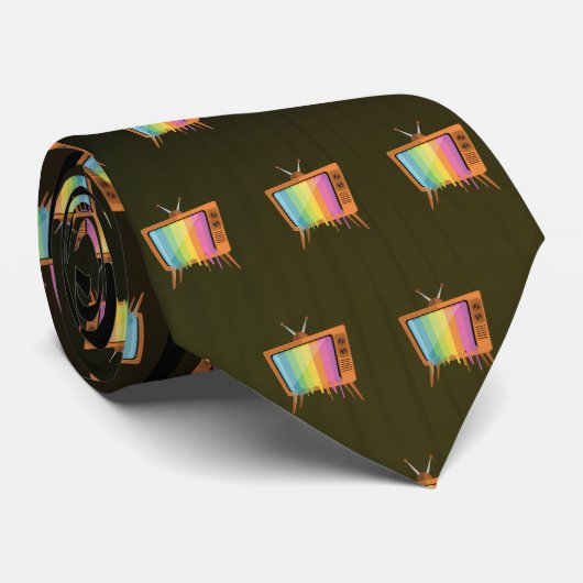 Cravate Rainbow TV (Roulé)