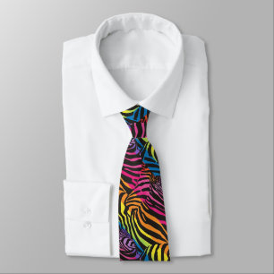 Cravate Rainbow Zebra Stipes