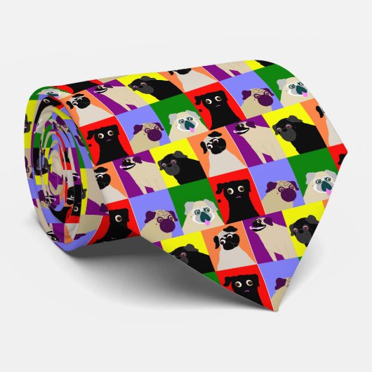 Cravate RainbowPugs (Roulé)