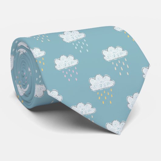Cravate Rainy day, rain cloud (Roulé)