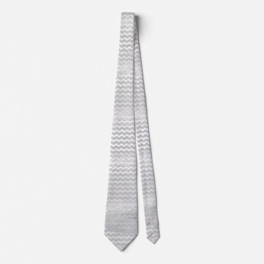 Cravate Rainy Sky Grey Chevron Motif (Devant)
