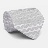 Cravate Rainy Sky Grey Chevron Motif (Roulé)