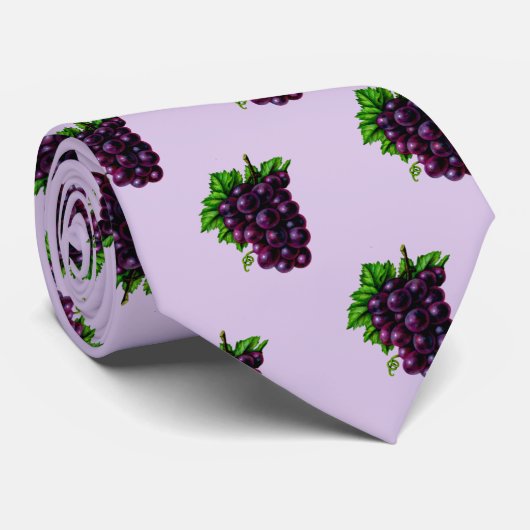 Cravate Raisins pourpres (Roulé)