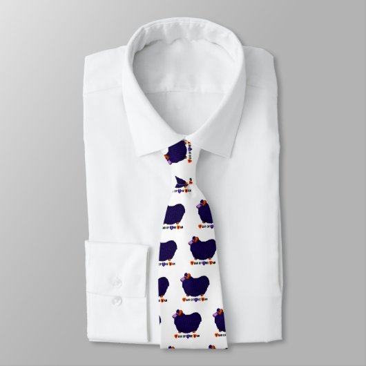 Cravate Ram Sheep Goat Lunar Year in Purple Tie (Attaché)