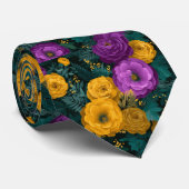 Cravate Ranunculus Floral Fête des Pères Chic (Roulé)