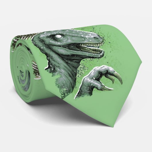 Cravate Raptor in Green (Roulé)
