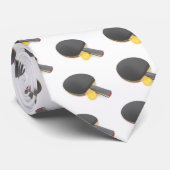Cravate Raquette et boule de ping-pong (Roulé)