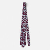 Cravate Raspberry Red Dusty Blue Eucalyptus Mariage (Devant)
