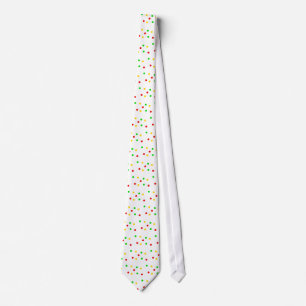 Cravate Rasta Polka Dots on White
