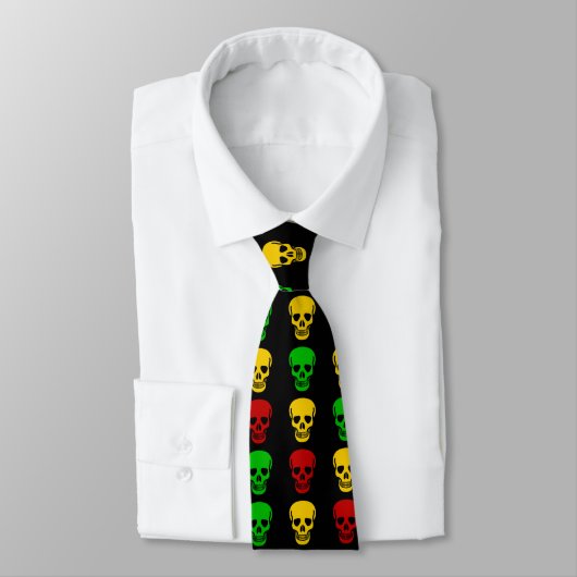 Cravate Rasta Skuls (Attaché)
