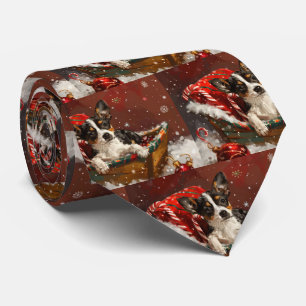 Cravate Rat Terrier Chien Noël Festif