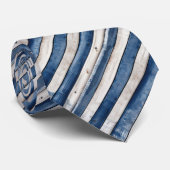 Cravate Rayé de bleu patriotique en bois (Roulé)