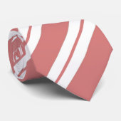 Cravate rayé rose et blanc de New York (Roulé)