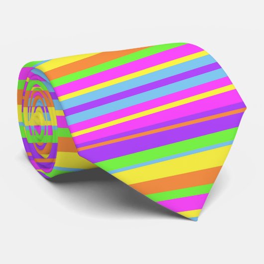 Cravate rayée audacieuse (Roulé)