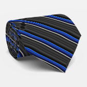 Cravate rayée bleue et noire (Roulé)