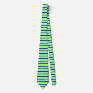 Cravate rayée bleue et verte à la menthe pour lui