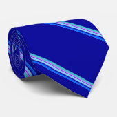 Cravate rayée bleue et violette (Roulé)