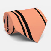 Cravate rayée Brown noir et sable (Roulé)