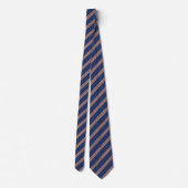 Cravate rayée classique bleu marine et rouge (Dos)