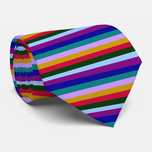 Cravate rayée colorée (Roulé)
