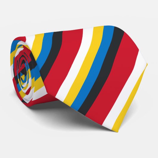 Cravate rayée de couleur (Roulé)