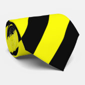 Cravate rayée jaune et noire (Roulé)