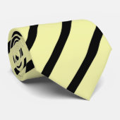 Cravate rayée jaune et noire classique (Roulé)