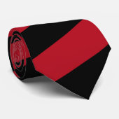 Cravate rayée noire et rouge (Roulé)