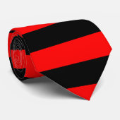 Cravate rayée rouge et noir (Roulé)