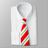 Cravate rayée rouge et verte (Attaché)