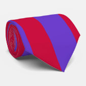 Cravate rayée rouge violet (Roulé)