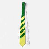 Cravate rayée verte et jaune (Devant)
