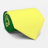 Cravate rayée verte et jaune (Roulé)