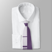 Cravate rayée violette, gris (Attaché)