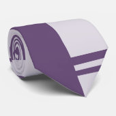 Cravate rayée violette, gris (Roulé)