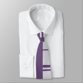 Cravate rayée violette, gris rétro (Attaché)