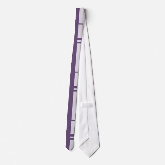 Cravate rayée violette, gris rétro (Dos)