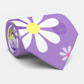 Cravate Rayons rétro Purple En vichy Cercles (Roulé)