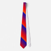 Cravate Rayure arc-en-ciel vif, Rouge Jaune Bleu Violet (Devant)
