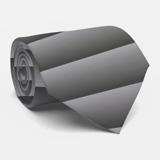 Cravate Rayure argentée horizontale (Roulé)