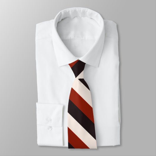 Cravate Rayure blanche noire rouge décontractée de (Attaché)