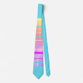 Cravate Rayure de Digitals de pastels de Vaporwave (Devant)