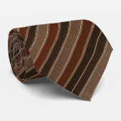 Cravate Rayure de régiment classique vintage marron cuivre (Roulé)