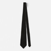 Cravate Rayure fine noire et or classique (Devant)