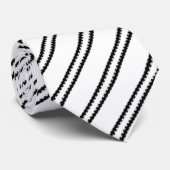 Cravate Rayure graphique noir et blanc Striavelle (Roulé)